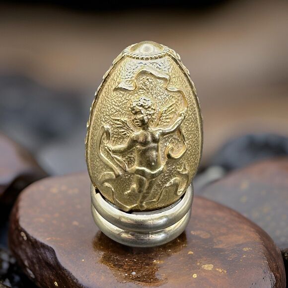 French ROCOCO Style Egg By The Franklin Mint Collector’s Treasury of Eggs 1990 - Picture 1 of 7